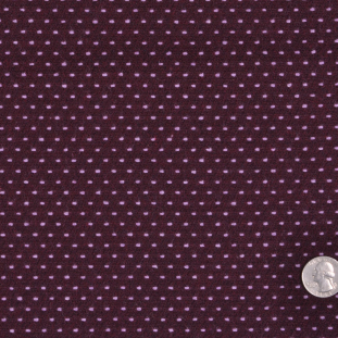 Plum/Lavender Polka-Dotted Wool-Polyester Suiting