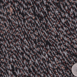 Calvin Klein Chocolate/Black/Taupe/Gray Wool Tweed