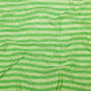 Bright Green Striped Wool Knit Blend