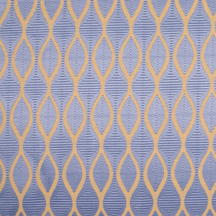 Stone Blue/Mustard Geometric Woven
