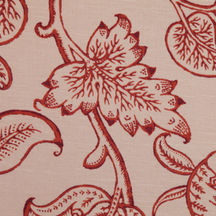 Beige & Red Floral Prints