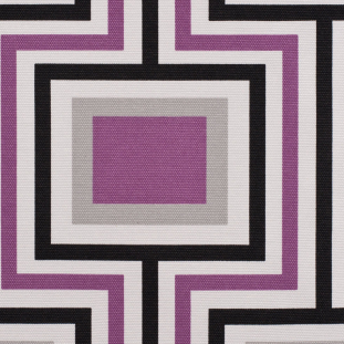 Magenta, Black and Gray Geometric Geometric Canvas