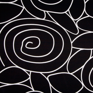 Black/White Swirls Canvas