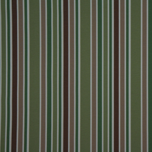 Kiwi/Taupe/Kelly Green/White/Chocolate Stripes Woven
