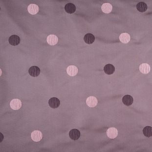 Heather Gray/Dusted Pink/Aubergine Polka Dots Brocade