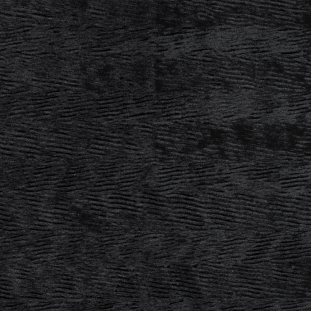 Black Crinkled Cotton Velvet