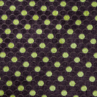 Mulberry/Citron Polka Dots Chenille