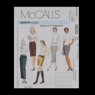 McCall's Skirt Pattern 3830 Size FF