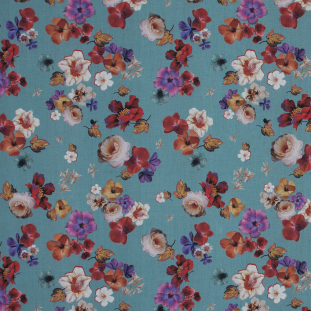 Mood Exclusive Blue Pressed Flower Perfection Cotton Voile