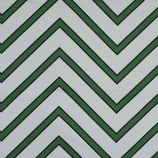 Mood Exclusive Green Hele Zig-Zag Stretch Cotton Sateen