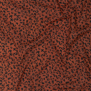 Mood Exclusive Burnt Ochre Ancient Iconography Cotton Voile
