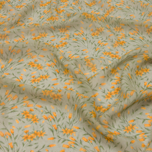 Mood Exclusive Sage Dance with the Daffodils Viscose Georgette