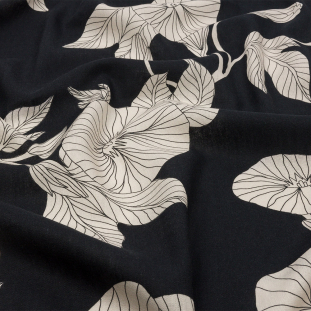 Mood Exclusive Black Floridian Nights Linen and Rayon Woven