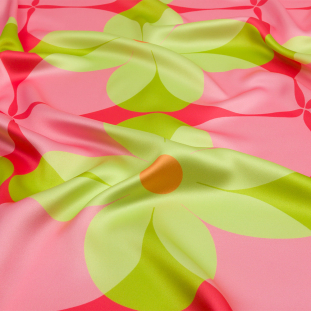 Mood Exclusive Pink Soda Pop Petals Polyester Stretch Satin