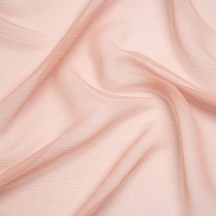 Premium Blush Silk Crinkled Chiffon