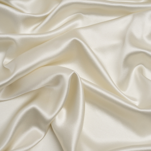 Premium Antique White Silk Crepe Back Satin