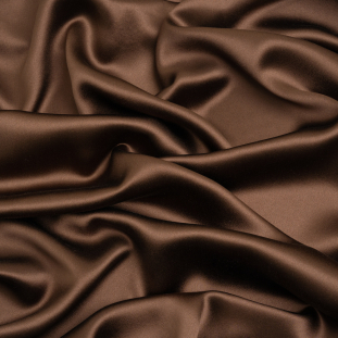 Chocolate Silk Crepe Back Satin