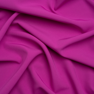 Dark Fuchsia Stretch Recycled Polyester 4 Ply Crepe