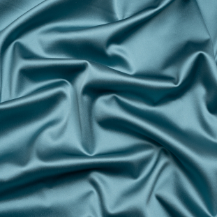 Premium Italian Country Blue Stretch Satin with White Backing