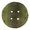 61mm Garden Green Snakeskin Covered Button - Detail | Mood Fabrics