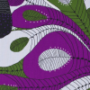Purple Floral Bold Cotton - Detail | Mood Fabrics