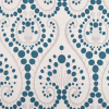 Teal Blue Swirls Cotton Blend | Mood Fabrics