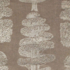 Brown Floral Linen - Detail | Mood Fabrics