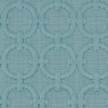Turquoise Geometric Embroidered Cotton-Poly Woven - Detail | Mood Fabrics