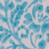 Aqua Floral Linen Blend - Detail | Mood Fabrics