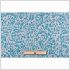 Aqua Floral Linen Blend - Full | Mood Fabrics