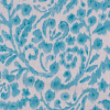 Aqua Floral Linen Blend | Mood Fabrics