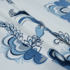 Pacific Blue and White Floral Vienna Cotton Print - Folded | Mood Fabrics