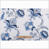 Pacific Blue and White Floral Vienna Cotton Print - Full | Mood Fabrics