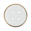 Gold White Matte Lacquer Metal - 48L/30.5mm - Detail | Mood Fabrics