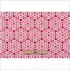 Red and Ivory Medallion Poly-Cotton Jacquard - Full | Mood Fabrics