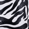 French Black and White Zebra Textured Vinyl - Detail | Mood Fabrics