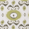 Green Floral Ikat Cotton-Blend Woven | Mood Fabrics
