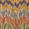 Orange/Green Flamestitch Cotton-Blend Woven | Mood Fabrics
