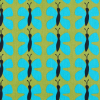 Swedish Green and Blue Small Butterflies Cotton | Mood Fabrics