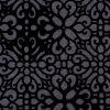Gray Canvas with Black Cut Floral Velvet | Mood Fabrics
