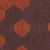 Cells Tan and Orange Poly Brocade - Detail | Mood Fabrics