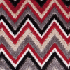 Red & Gray Flamestitch Velvet Tapestry - Detail | Mood Fabrics
