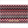 Red & Gray Flamestitch Velvet Tapestry - Full | Mood Fabrics