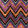 Magenta & Teal Flamestitch Velvet Tapestry - Detail | Mood Fabrics