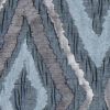 Blue/Silver Dramatic Diamonds Brocade - Detail | Mood Fabrics