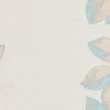 Ivory and Aqua Columns of Leaves Brocade - Detail | Mood Fabrics