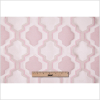 Ivory and Pink Geometric Lines and Shapes Satiny Brocade - Full | Mood Fabrics