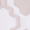 Ivory Geometric Lines and Shapes Satiny Brocade - Detail | Mood Fabrics