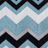 Spearmint Bold Colors Chevron Chenille - Detail | Mood Fabrics