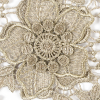 4 3D Metallic Gold Floral Lace Trim - 4 - Detail | Mood Fabrics